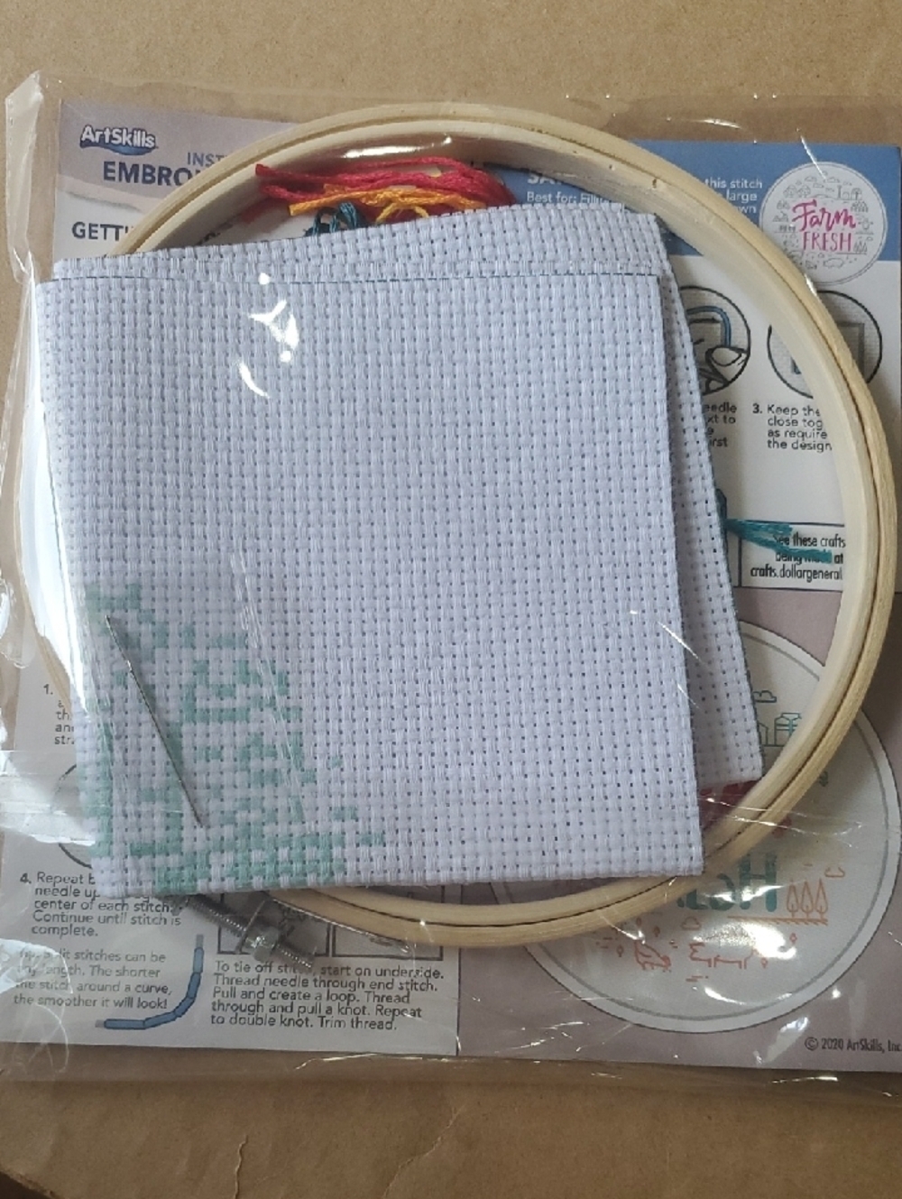 Farm Fresh Rustic Embroidery Kit - Multicolor - Picture 2 of 5